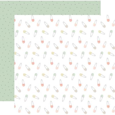 Echo Park It's A Girl Designpapier - Safety Pins